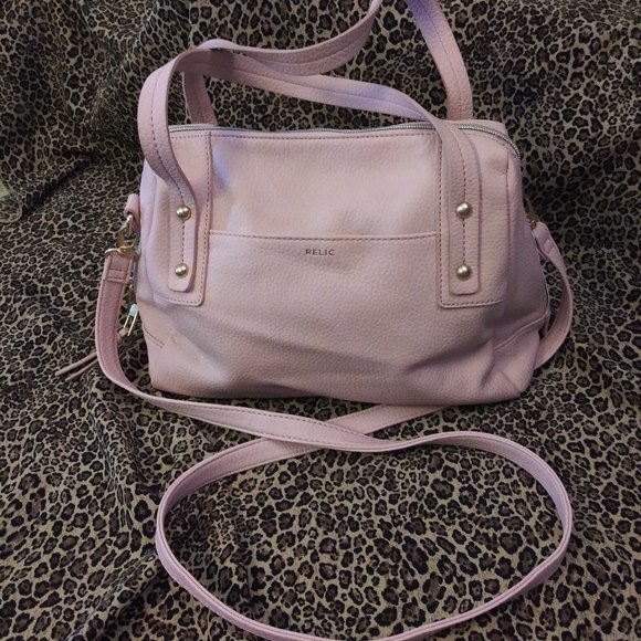 Relic Handbags - 1546 Relic Pink Leather Shoulder Bag